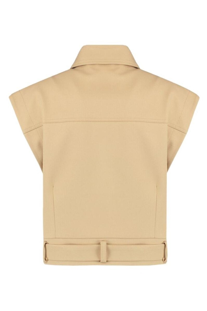 Harper & Yve zand dames gilet | Achteraanzicht
