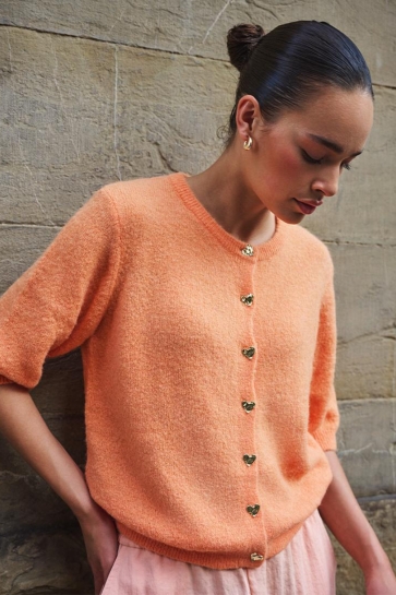 EsQualo Vest CARDIGAN S SLVE FANCY BUTTONS SP26.07005 223 bellini