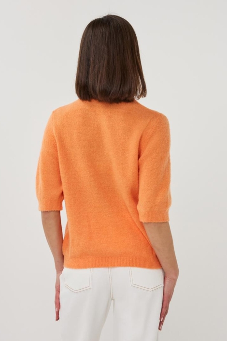 EsQualo oranje dames vest | Model achteraanzicht