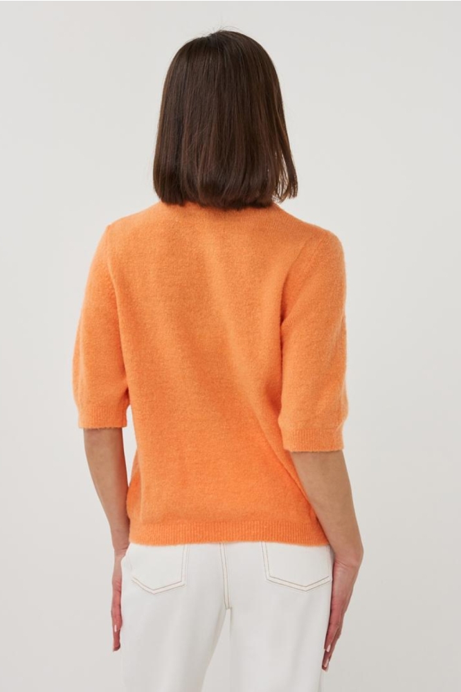 EsQualo oranje dames vest | Model achteraanzicht