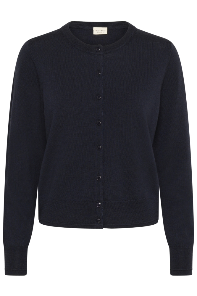 Part Two blauwe dames vest | Vooraanzicht