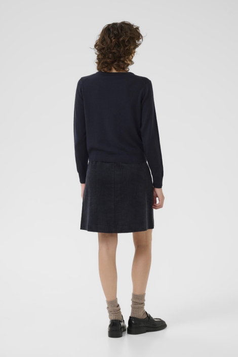 Part Two blauwe dames vest | Model achteraanzicht