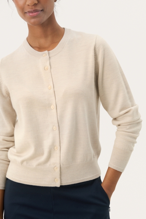 Part Two beige dames vest | Close up