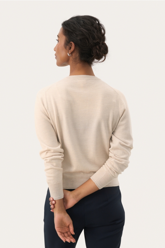 Part Two beige dames vest | Model achteraanzicht