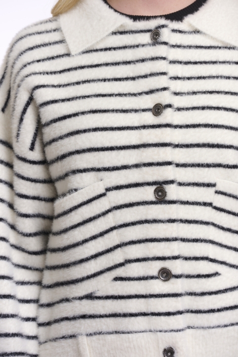 Rino & Pelle beige dames vest | Close up