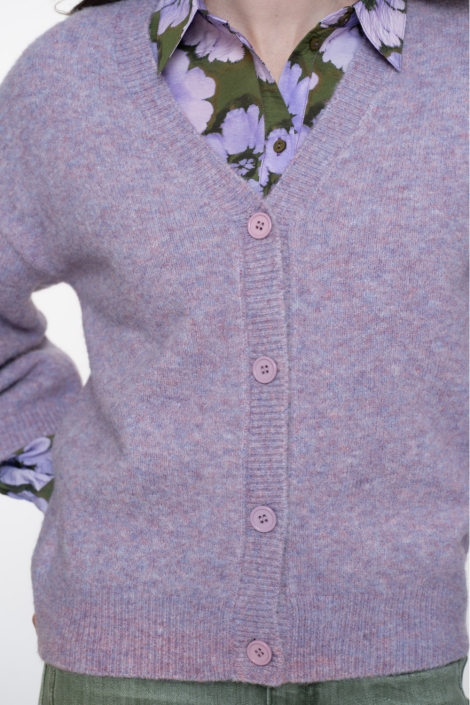 Geisha paarse dames vest | Close up