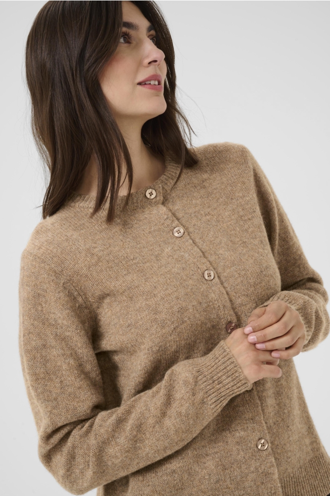 Culture camel dames vest | Close up