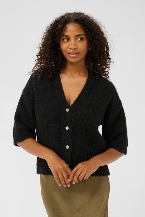 Kaffe zwarte dames vest | Model