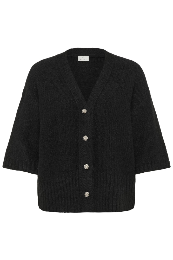 Kaffe zwarte dames vest | Vooraanzicht