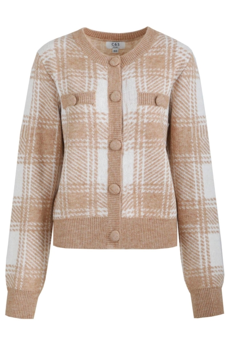 C&S The Label beige dames vest | Vooraanzicht