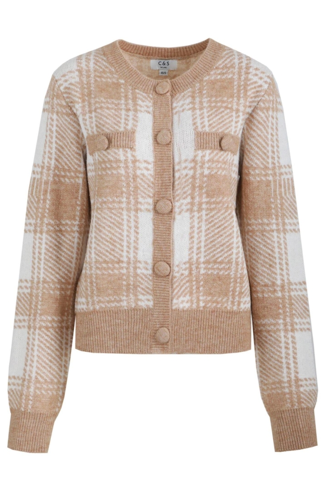 C&S The Label beige dames vest | Vooraanzicht