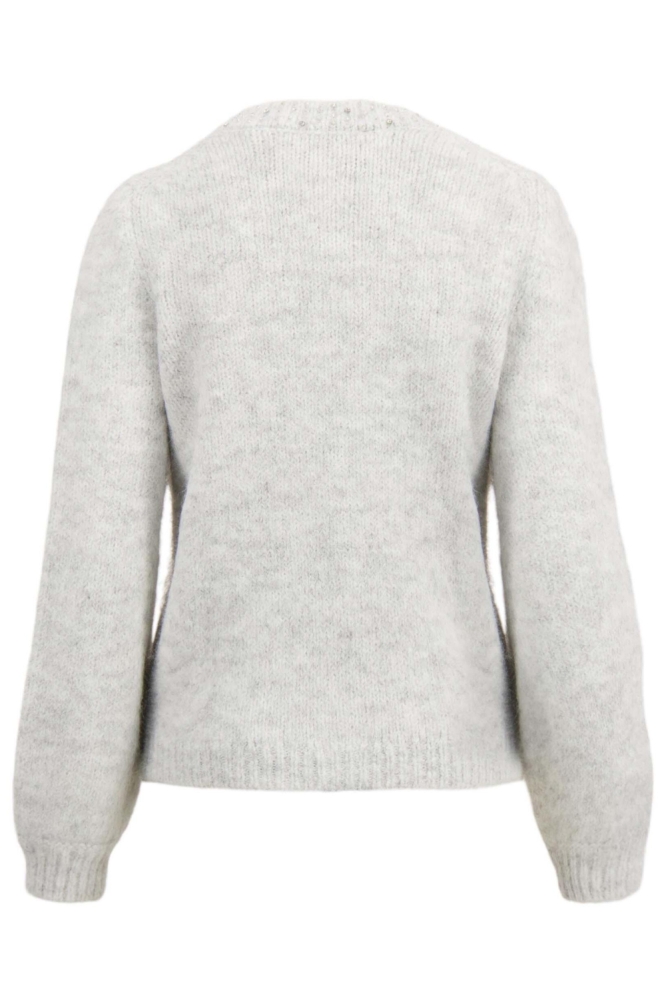 Zusss grijze dames vest | Achteraanzicht