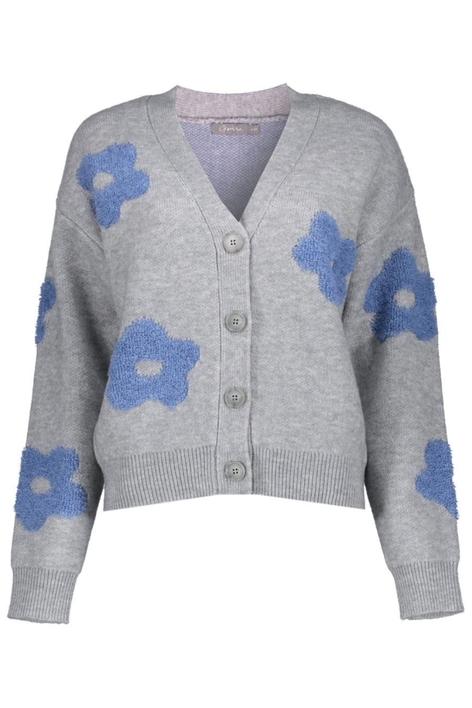 Geisha grijze dames vest | Vooraanzicht