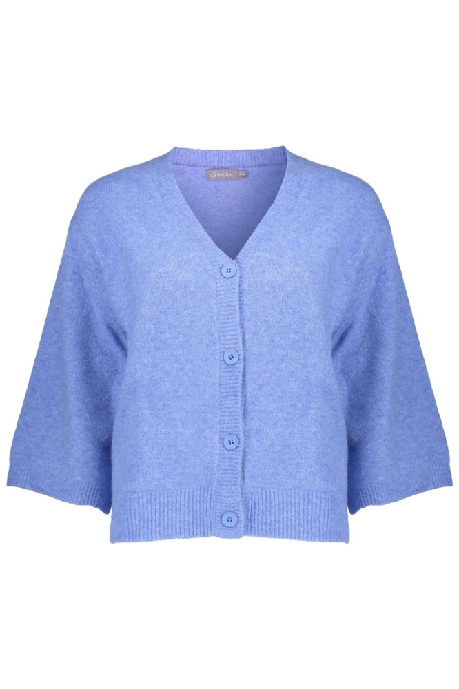 Geisha blauwe dames vest | Vooraanzicht