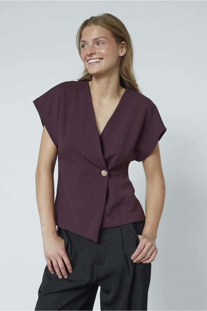 SisterS point bordeaux dames t-shirt | Model vooraanzicht