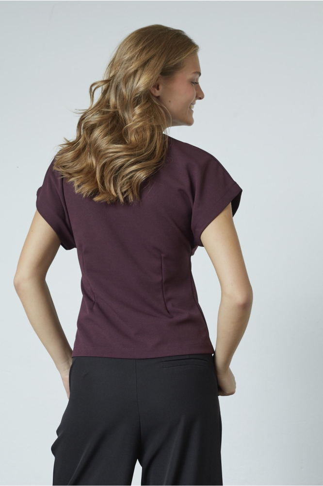 SisterS point bordeaux dames t-shirt | Model vooraanzicht