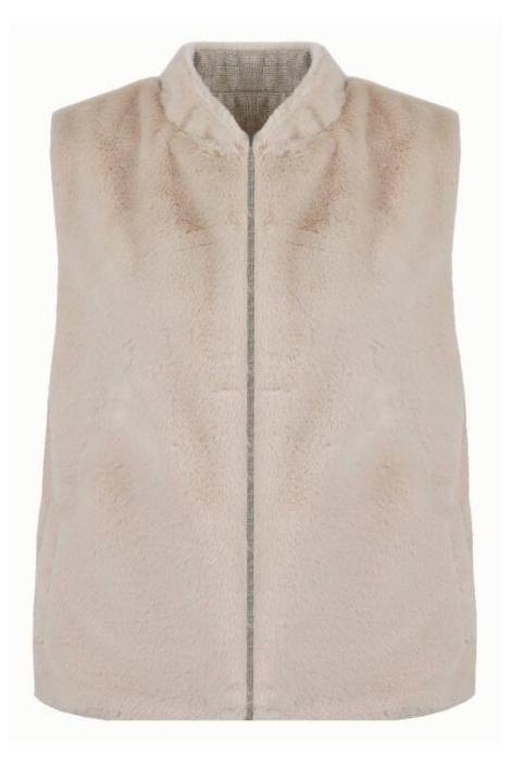 C&S The Label zand dames gilet | Vooraanzicht