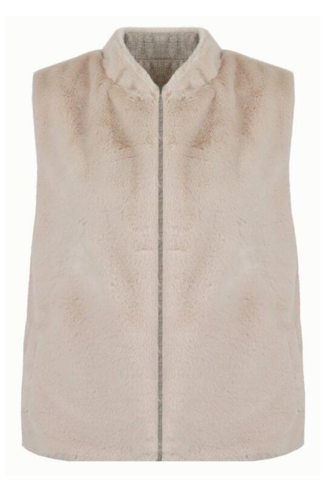 C&S The Label zand dames gilet | Vooraanzicht