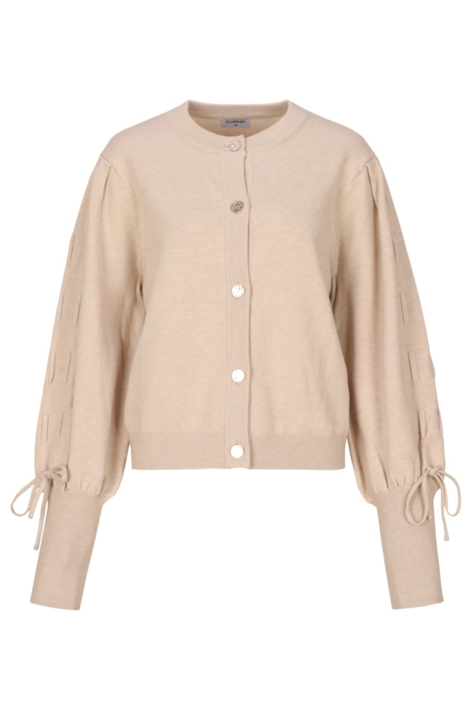 Fluresk beige dames vest | Vooraanzicht