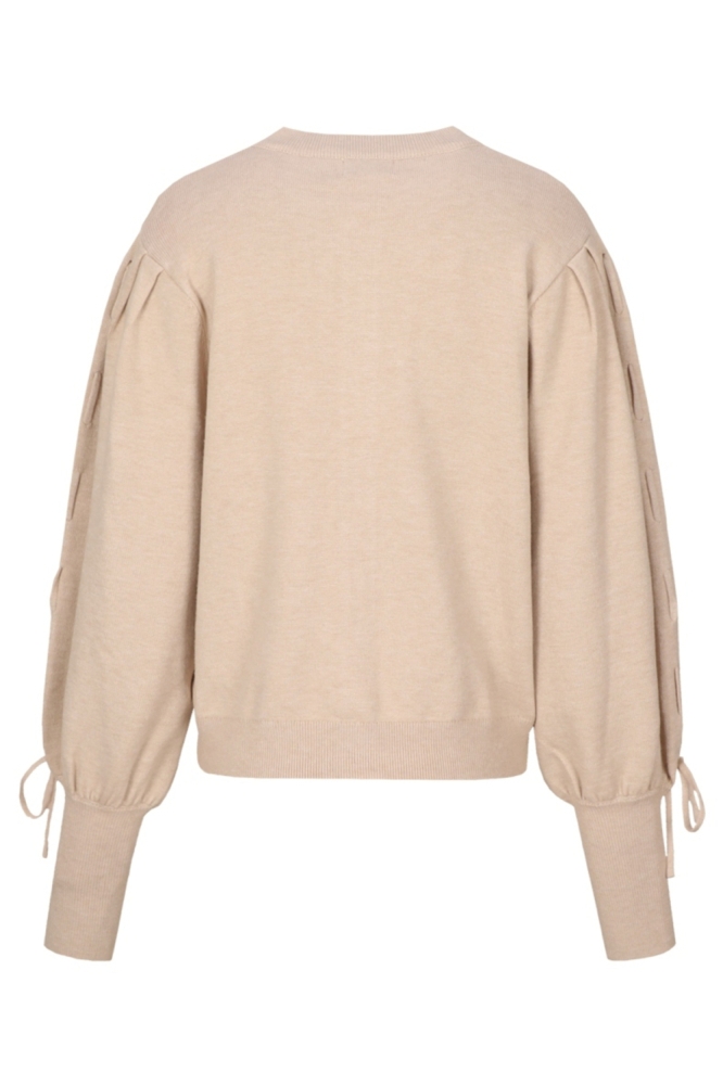 Fluresk beige dames vest | Achteraanzicht