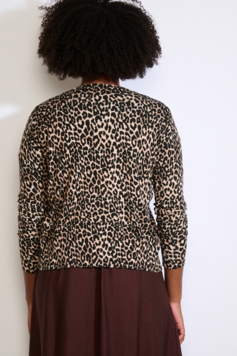 LolaLiza beige dames vest | Model achteraanzicht