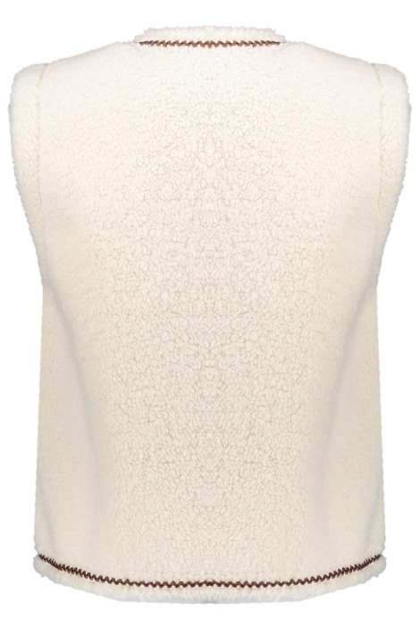 Geisha beige dames gilet | Achteraanzicht