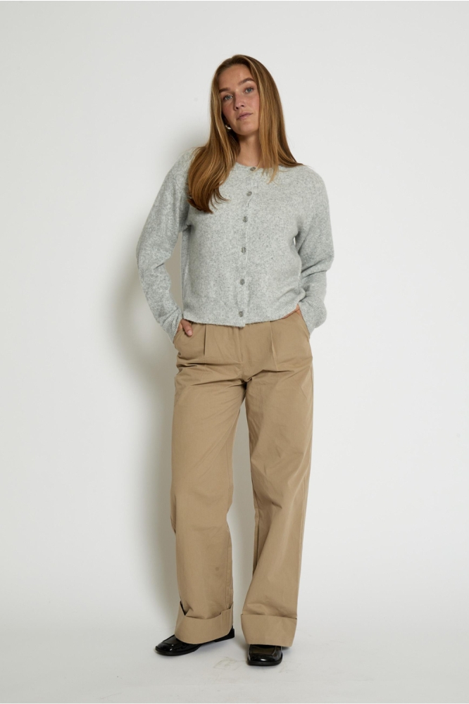 Peppercorn grijze dames vest | Model