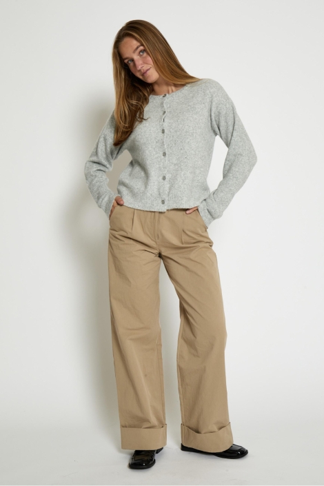 Peppercorn grijze dames vest | Model