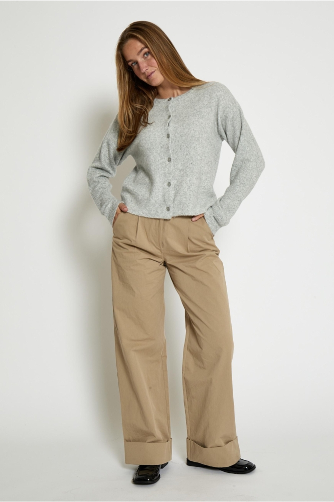 Peppercorn grijze dames vest | Model