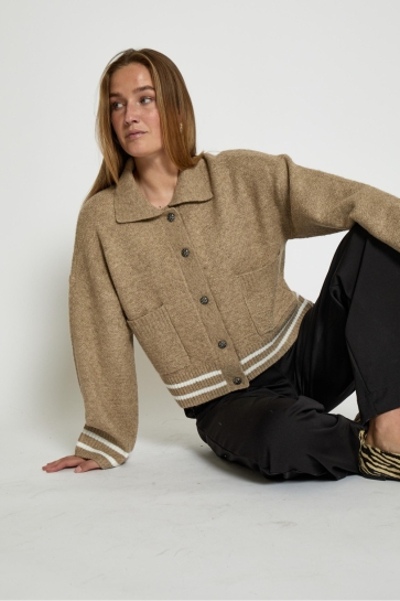 Peppercorn KAMILLA GRS KNIT JACKET PC8519 4073 KELP SAND