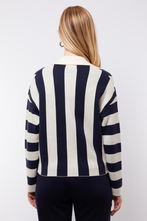 C&S The Label blauwe dames vest | Achteraanzicht