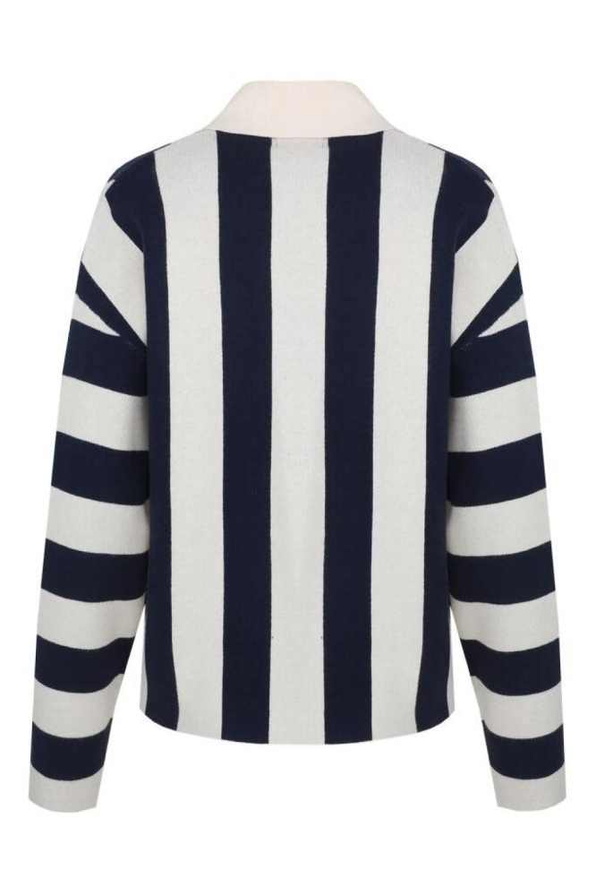 C&S The Label blauwe dames vest | Achteraanzicht