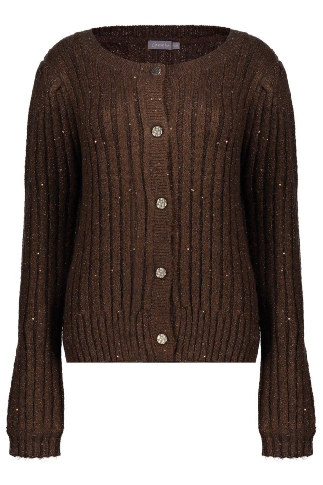 Geisha bruine dames vest | Vooraanzicht