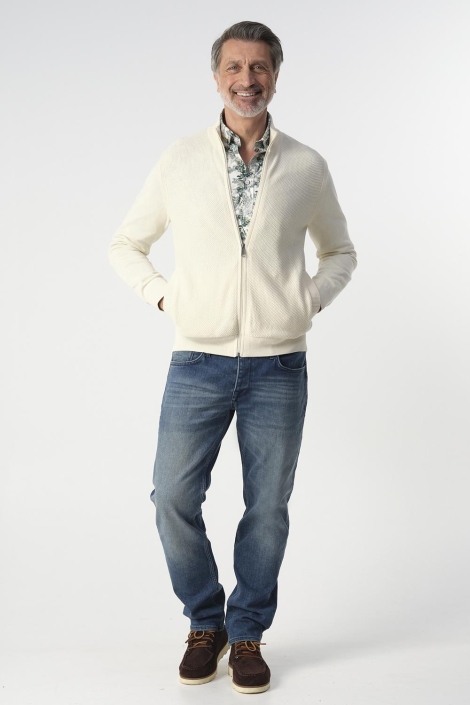 Campbell beige heren vest | Model