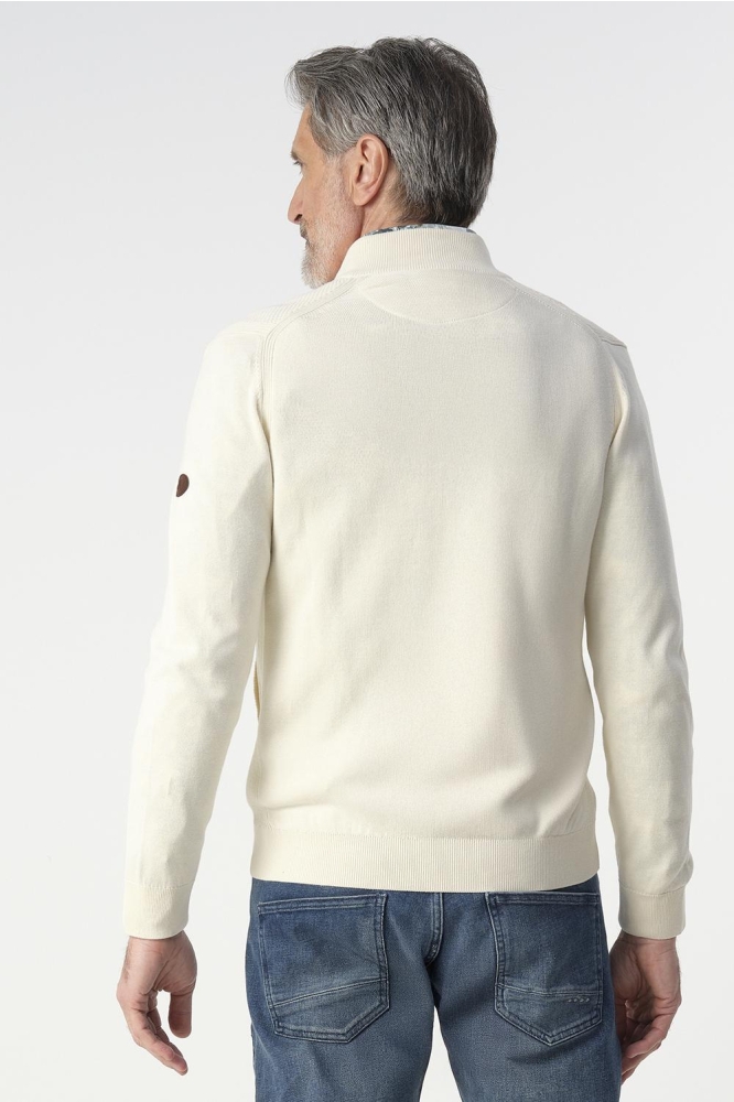 Campbell beige heren vest | Model achteraanzicht