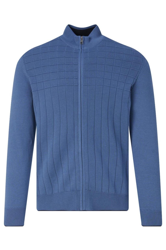 Campbell blauwe heren vest | Vooraanzicht