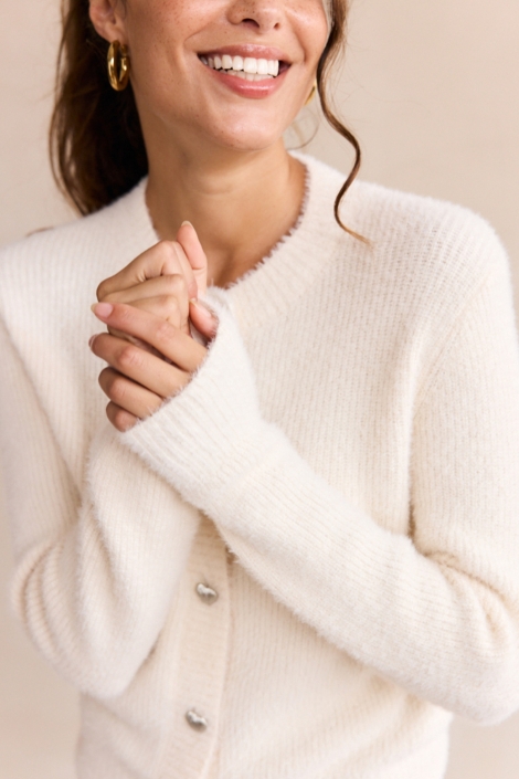 LolaLiza beige dames vest | Close up