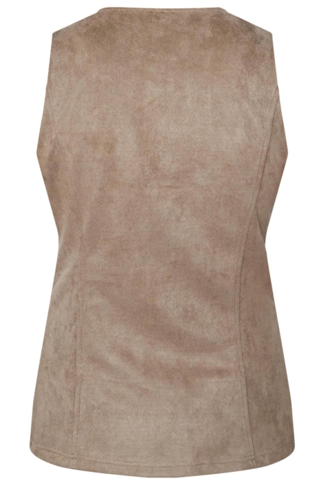 SisterS point camel dames gilet | Achteraanzicht