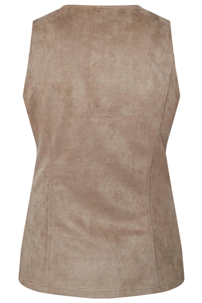 SisterS point camel dames gilet | Achteraanzicht