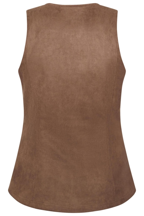 SisterS point cognac dames gilet | Achteraanzicht