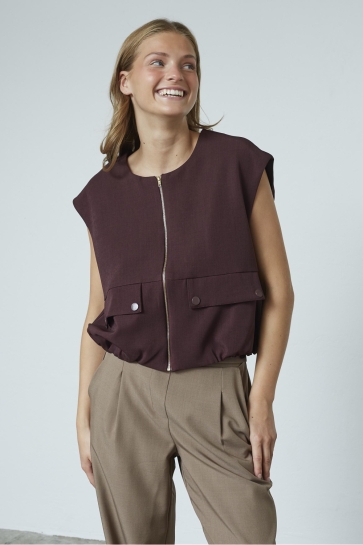 SisterS point Vest GARWIN VE3 19298 Deep Bordeaux