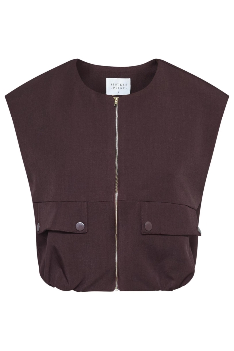 SisterS point bordeaux dames gilet | Vooraanzicht