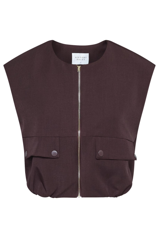 SisterS point bordeaux dames gilet | Vooraanzicht