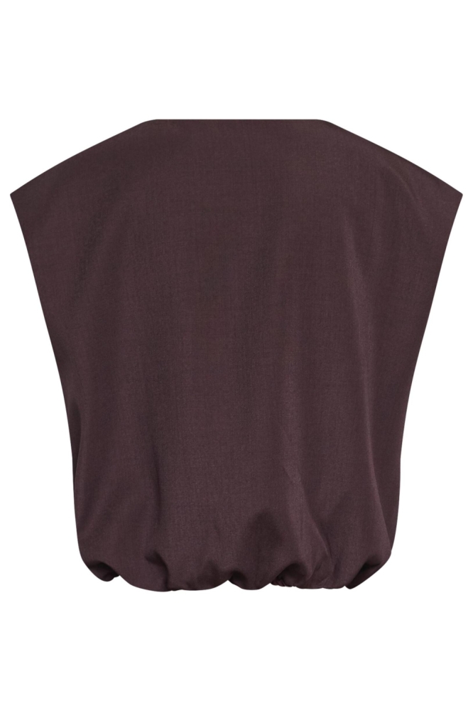 SisterS point bordeaux dames gilet | Achteraanzicht