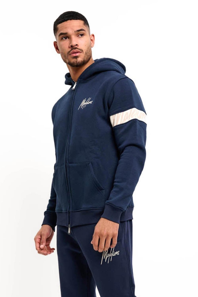 Malelions blauwe heren vest | Model vooraanzicht