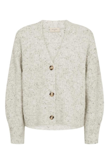 Freequent Vest FQGRSNEMES CARDIGAN 207384 MOONBEAM MELANGE