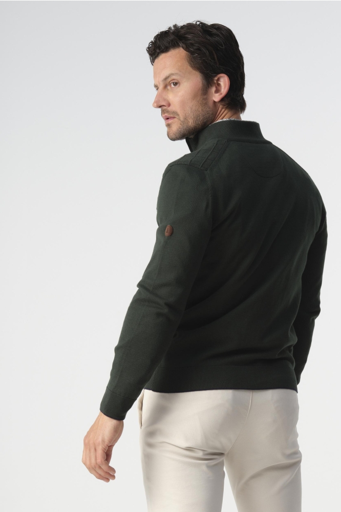 Campbell groene heren vest | Model achteraanzicht