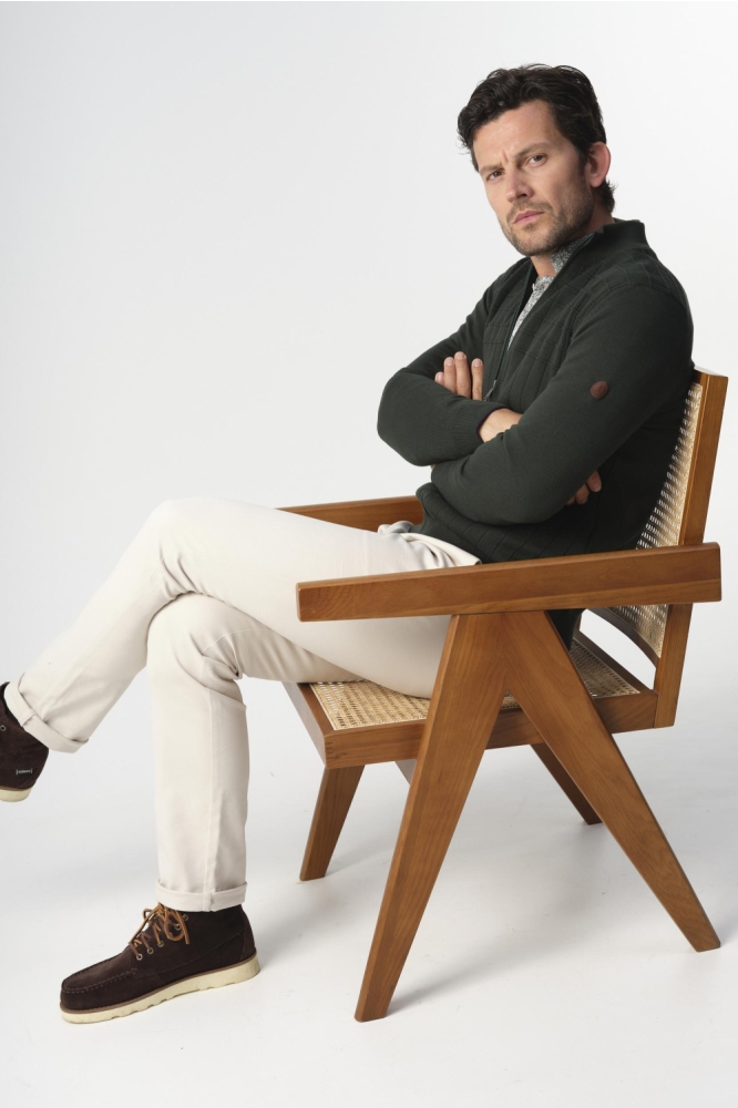 Campbell groene heren vest | Model