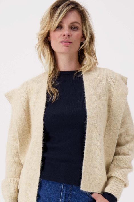 Zusss beige dames vest | Model vooraanzicht