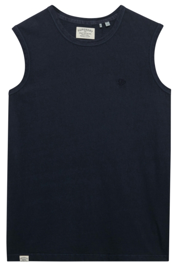 Superdry T-shirt CLASSIC COTTON LINEN TANK TOP M6010954A 98T ECLIPSE NAVY
